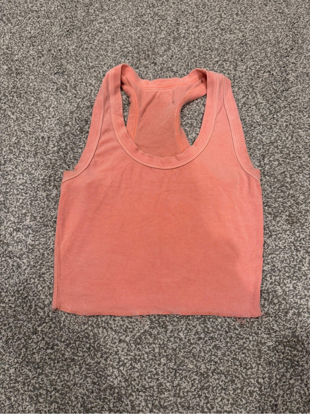 Katie J NYC Ribbed Racerback Tank - Coral